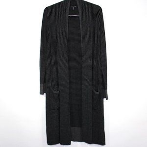 Eileen Fisher Womens Small Striped Soft Boncy Open Coat Cardigan N1167